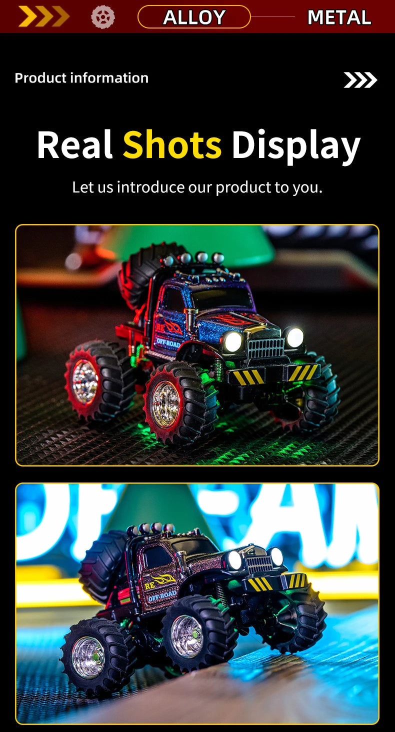 Mini Coche Teledirigido 1:64 de Aleación con Control Dual