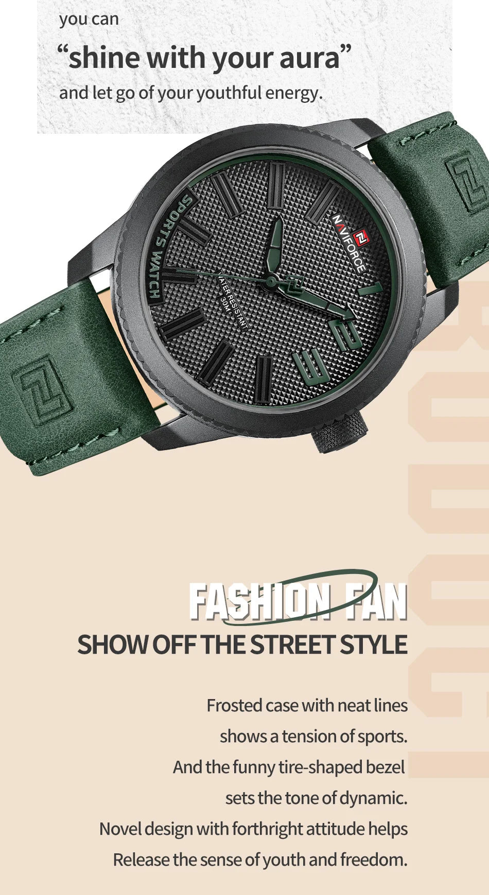 Reloj Analógico de Cuarzo NAVIFORCE Militar para Hombre