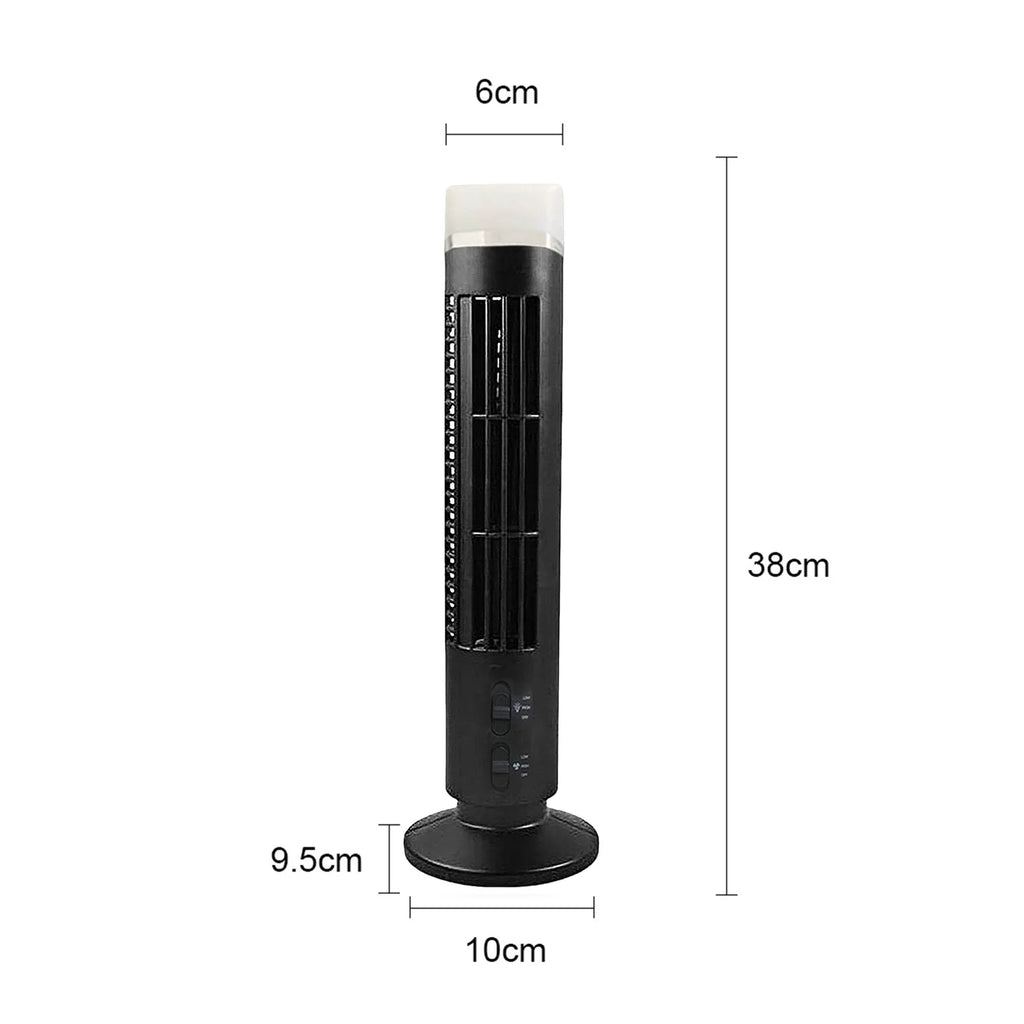 Ventilador de Torre Mini Sin Aspas con Luz y Alimentación USB