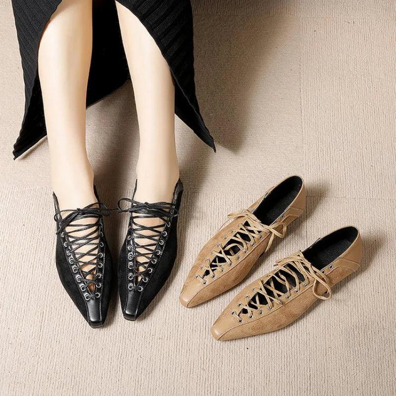 Zapatillas Deportivas para Mujer, Ligeras, Transpirables, con Cordones, Punta en Pico, Estilo Retro Casual para Uso Diario y Estilo Urbano