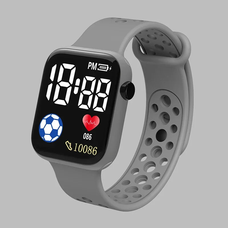 Relojes YIKAZE para niños, reloj Digital LED para niños, correa de silicona, reloj de pulsera electrónico de dibujos animados, reloj deportivo para niños y niñas, regalos