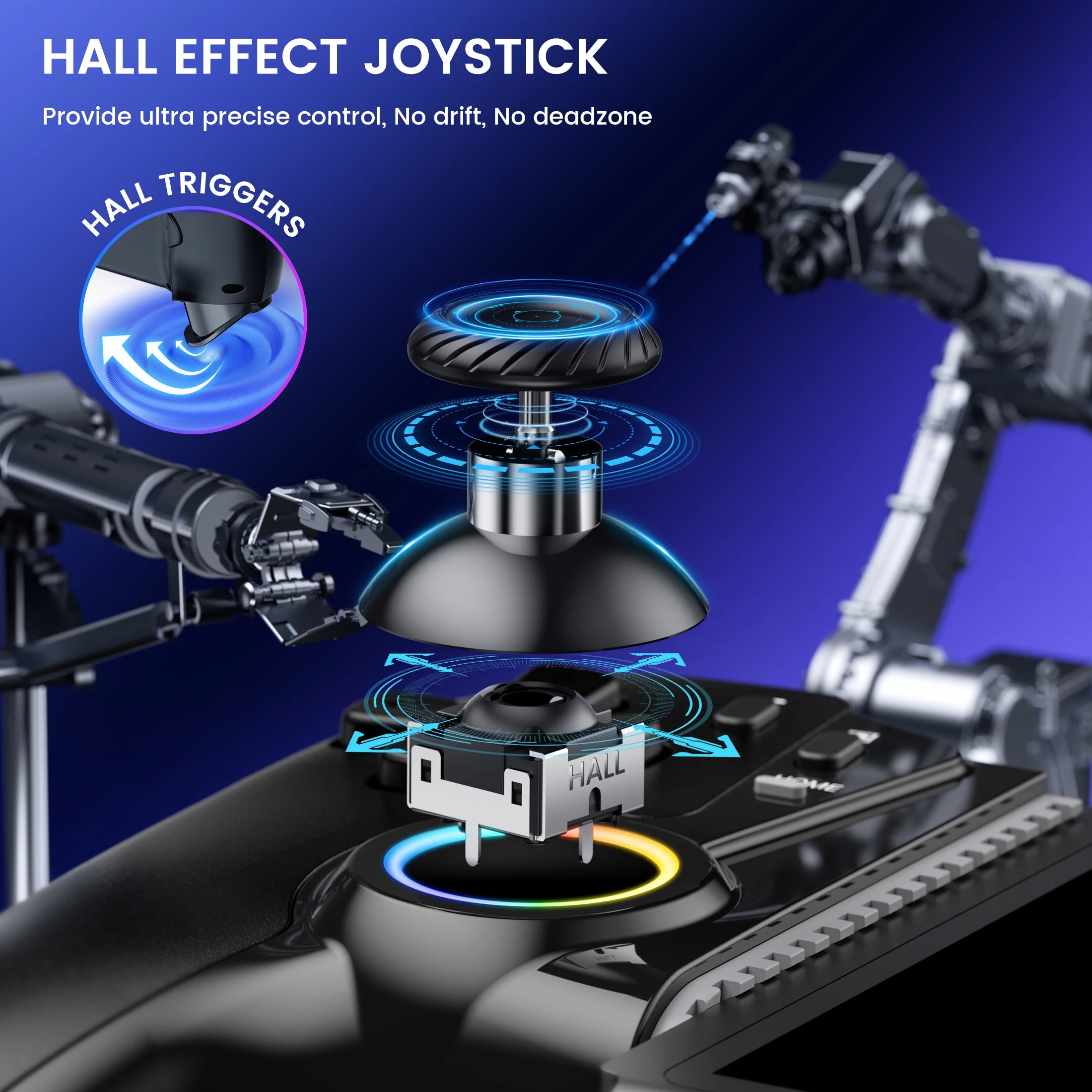 BEBONCOOL Bluetooth Gamepad controlador de juegos de efecto Hall para Nintendo Switch 2/Switch/Switch OLED/teléfono Android/iPhone