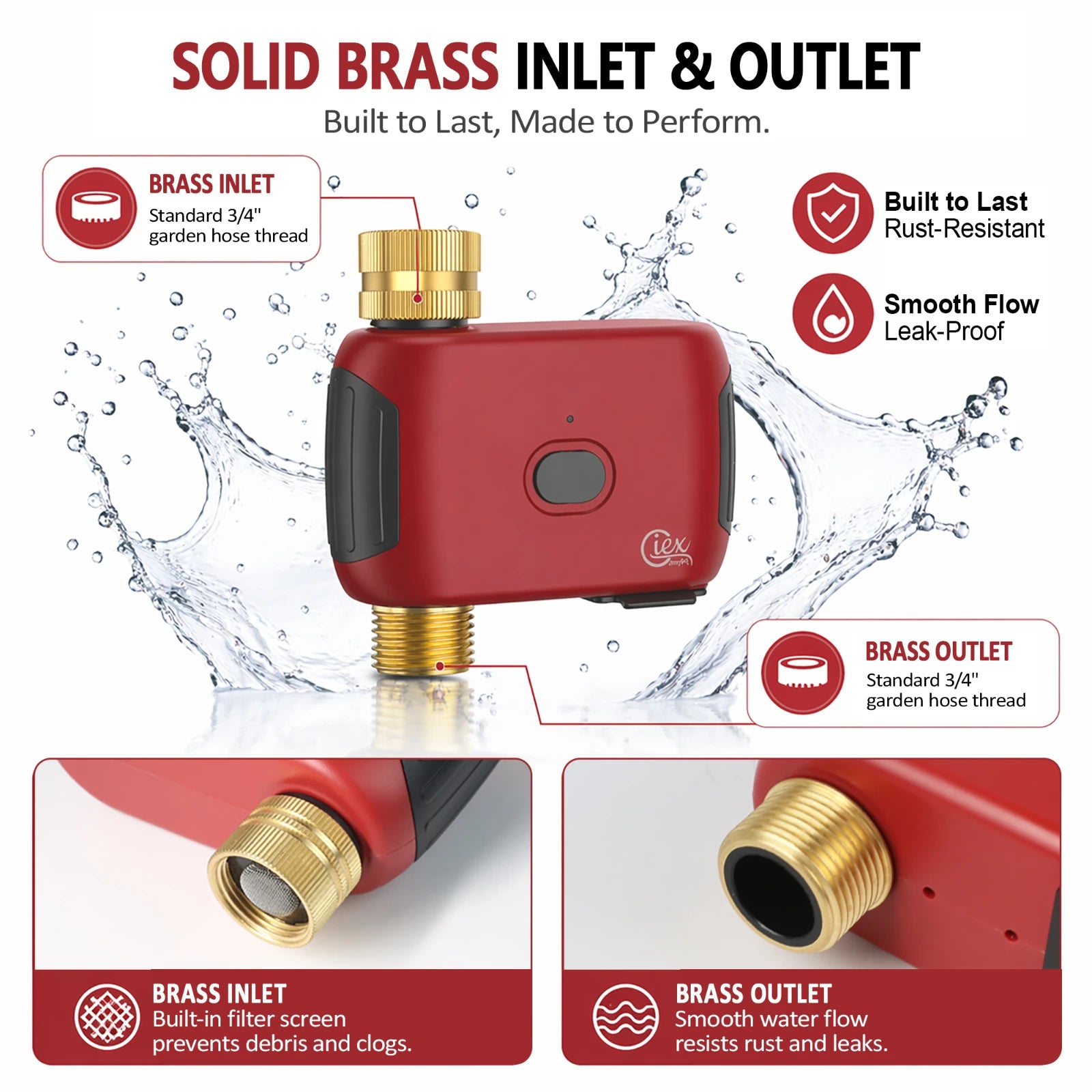Temporizador de agua WiFi inteligente, controlador de riego, No requiere concentrador, válvula automática de aspersor de goteo para jardín, Control por aplicación Tuya