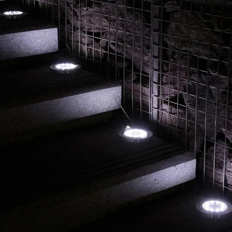 Disco de energía Solar de 20Led, luz subterránea para jardín al aire libre, foco de luz de cubierta, lámpara Led Solar enterrada, decoración de jardín