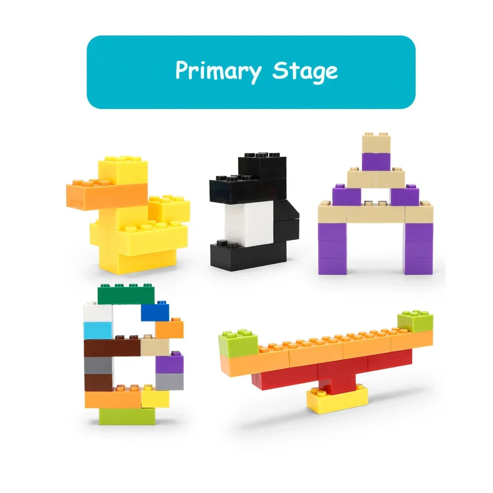 120/240 Uds. Juego de bloques de construcción a granel ciudad ladrillos clásicos montaje colorido DIY juguete creativo juguete educativo interactivo para niños