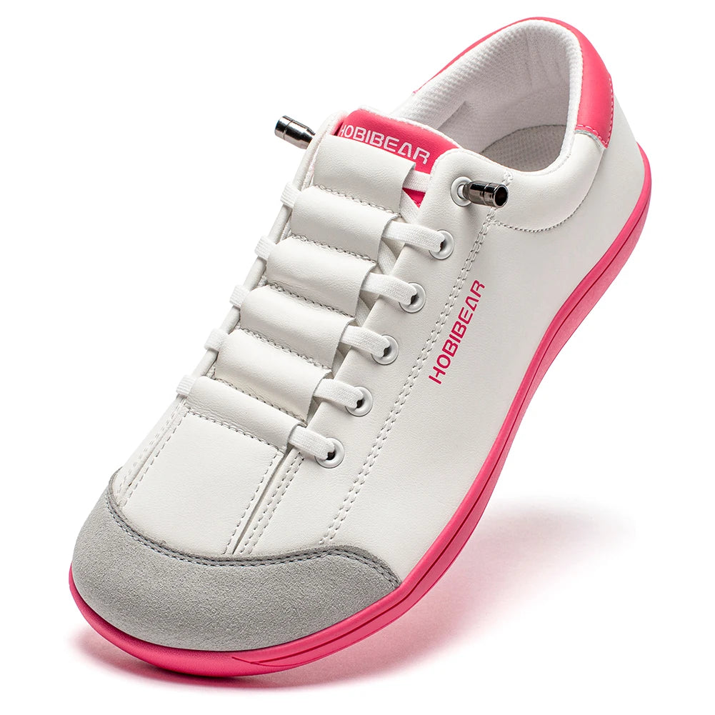 HOBIBEAR zapatos descalzos Unisex punta ancha zapatillas de deporte de cuero Artificial Zero Drop Slip On zapatos cómodos ligeros al aire libre