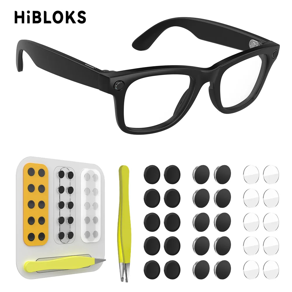 Juego de pegatinas LED antideslumbrantes HIBloks para Ray-Ban Meta Gen 2 Wayfarer/Skyler/Headliner/Oakley Meta HSTN, accesorios para gafas inteligentes