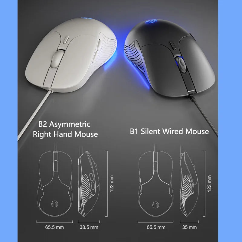 INPHIC-ratón con cable USB B2, Mouse silencioso para juegos de oficina, PC y portátiles