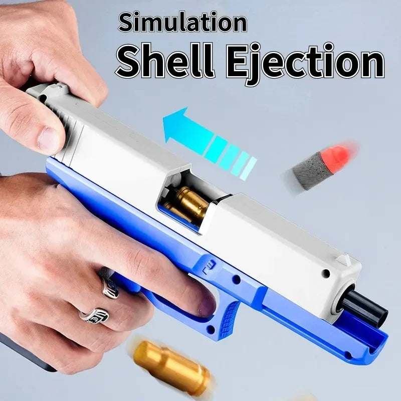 Pistola de juguete RG17 Desert Eagle con expulsión de casquillos, dardos de espuma, pistola de airsoft con silenciador, juego de disparos para niños, regalo para adultos.