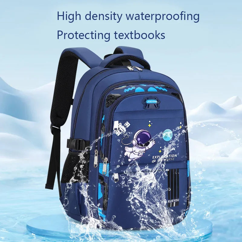 Mochila Escolar Astronauta Impermeable para Niños de 2 a 16 Años