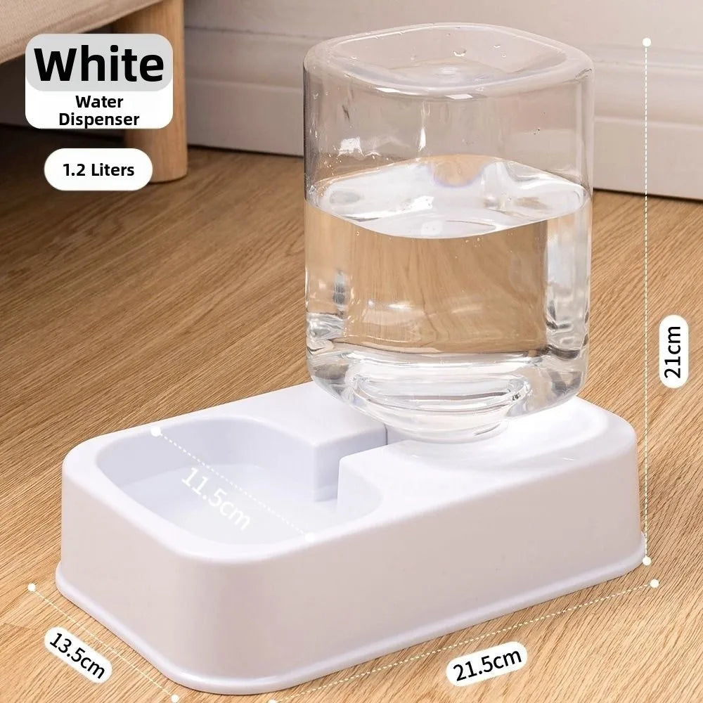 Comedero Automático para Mascotas de 1.2L/1.5L, Dispensador de Agua de Plástico de Gran Capacidad para Perros y Gatos, Juego de Comederos, 3 Colores, 2 Estilos