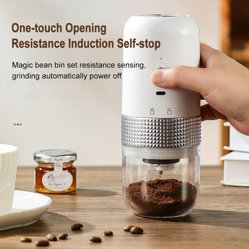 Molinillo de café eléctrico inalámbrico USB, molinillo de cerámica profesional con núcleo de molienda, molino de granos de café, accesorios portátiles para cafetera