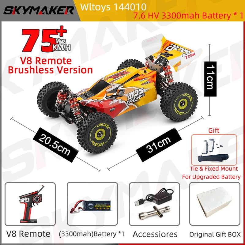 WLtoys 144001/144010 Auto RC Sin Escobillas 1:14 4WD 60km/h