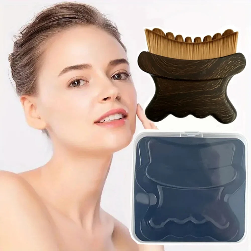 Cepillo Facial para Contorno Linfático, Herramienta Antihinchazón, Masajeador Suave para la Línea de la Mandíbula, Drenaje Linfático, Diseño Ergonómico