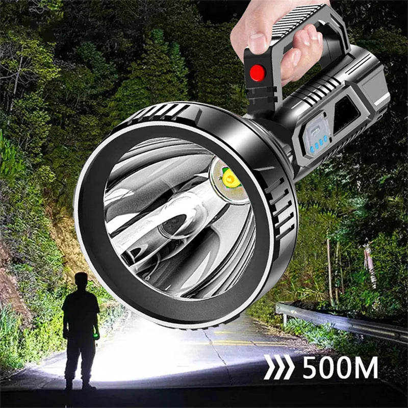 Linterna LED Portátil Reflectora Recargable para Acampar
