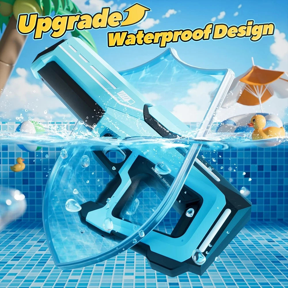 Pistola de Agua Eléctrica para Adultos, Potente Pistola de Agua Automática con Succión, Regalo de Verano, Juego para Playa, Piscina, Jardín, Diversión al Aire Libre