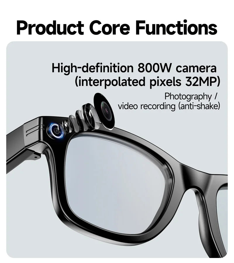 Gafas Inteligentes 4K con Cámara IA y Traducción