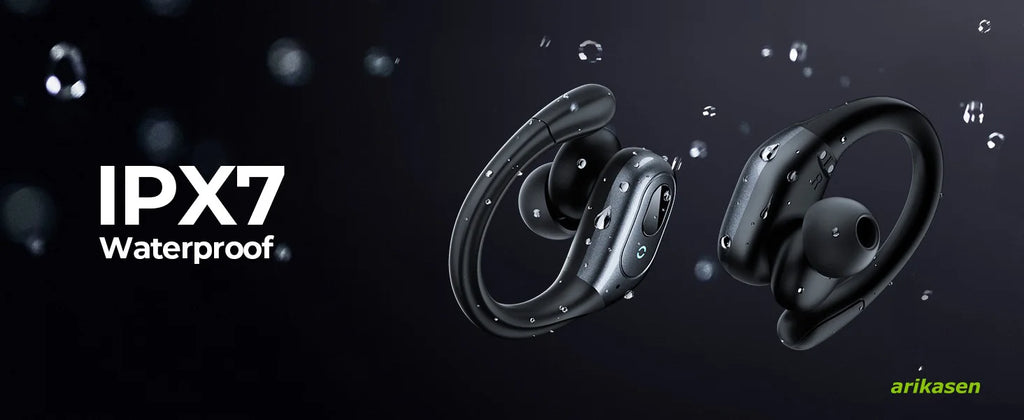 Auriculares inalámbricos con Bluetooth 5,3, cascos deportivos con 75H de tiempo de reproducción, IPX7, resistentes al agua, pantalla LED, graves profundos
