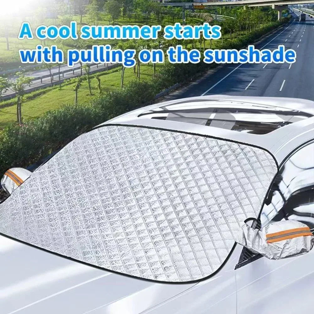 Cubierta de nieve de invierno para coche para hielo y nieve, cubierta de nieve para parabrisas de coche, anticongelante y anti escarcha de invierno, adecuada para la mayoría de los coches