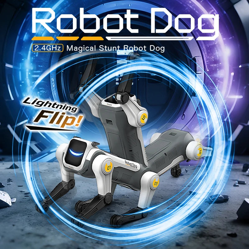 Perro Robot Mecánico RC Inteligente con IA, Comandos de Voz, Programable, Canta, Baila, Acrobacias Electrónicas, Perro Robot Biónico Inteligente