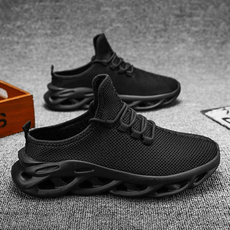 YRZL medias zapatillas de deporte para hombre, zapatos casuales de moda, zapatillas deportivas ligeras de punto transpirable para exteriores, zapatillas para caminar con amortiguación