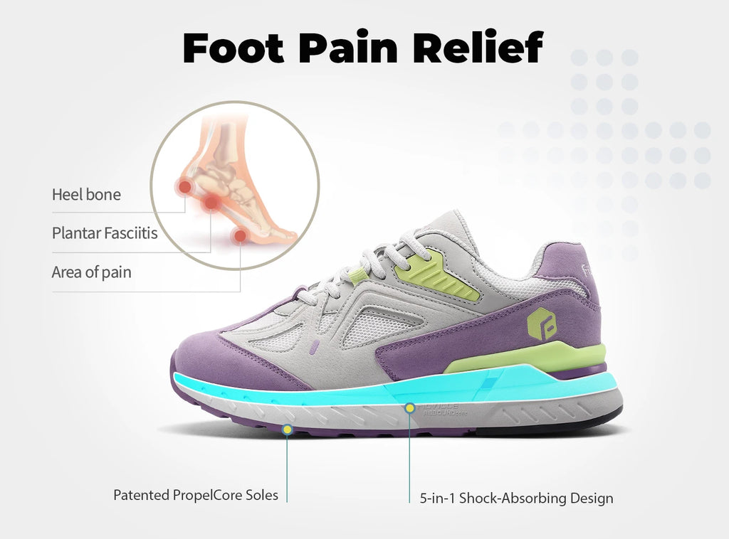 Zapatillas Anchas para Mujer FitVille — Alivio de Fascitis Plantar