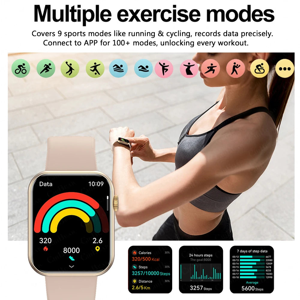 Reloj Inteligente con IA de Voz, IP68 y Llamadas Bluetooth