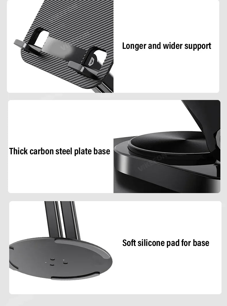 360 °   Soporte Giratorio para Teléfono, Tablet y Laptop, Antideslizante, para Escritorio, Oficina y Caminadora, Compatible con iPhone 17, 16, Samsung S26, S25