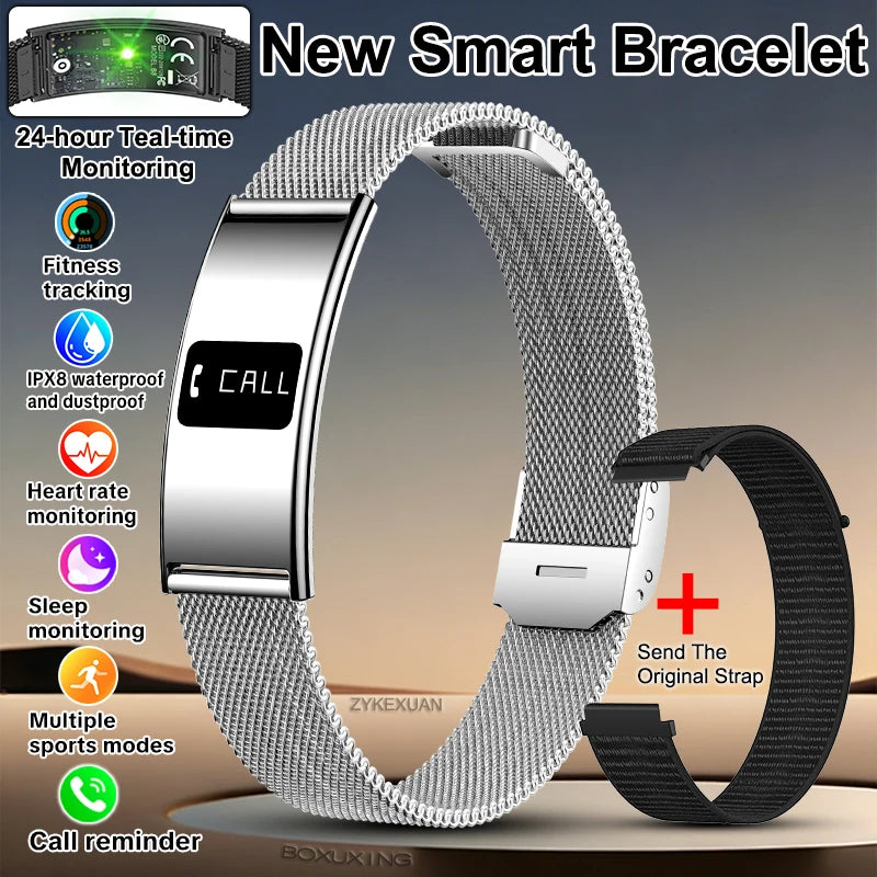 Pulsera Inteligente Deportiva Resistente al Agua IPX8 con Monitor de Salud