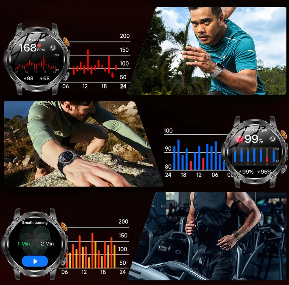 Reloj Inteligente LIGE con Linterna y Batería 1000mAh