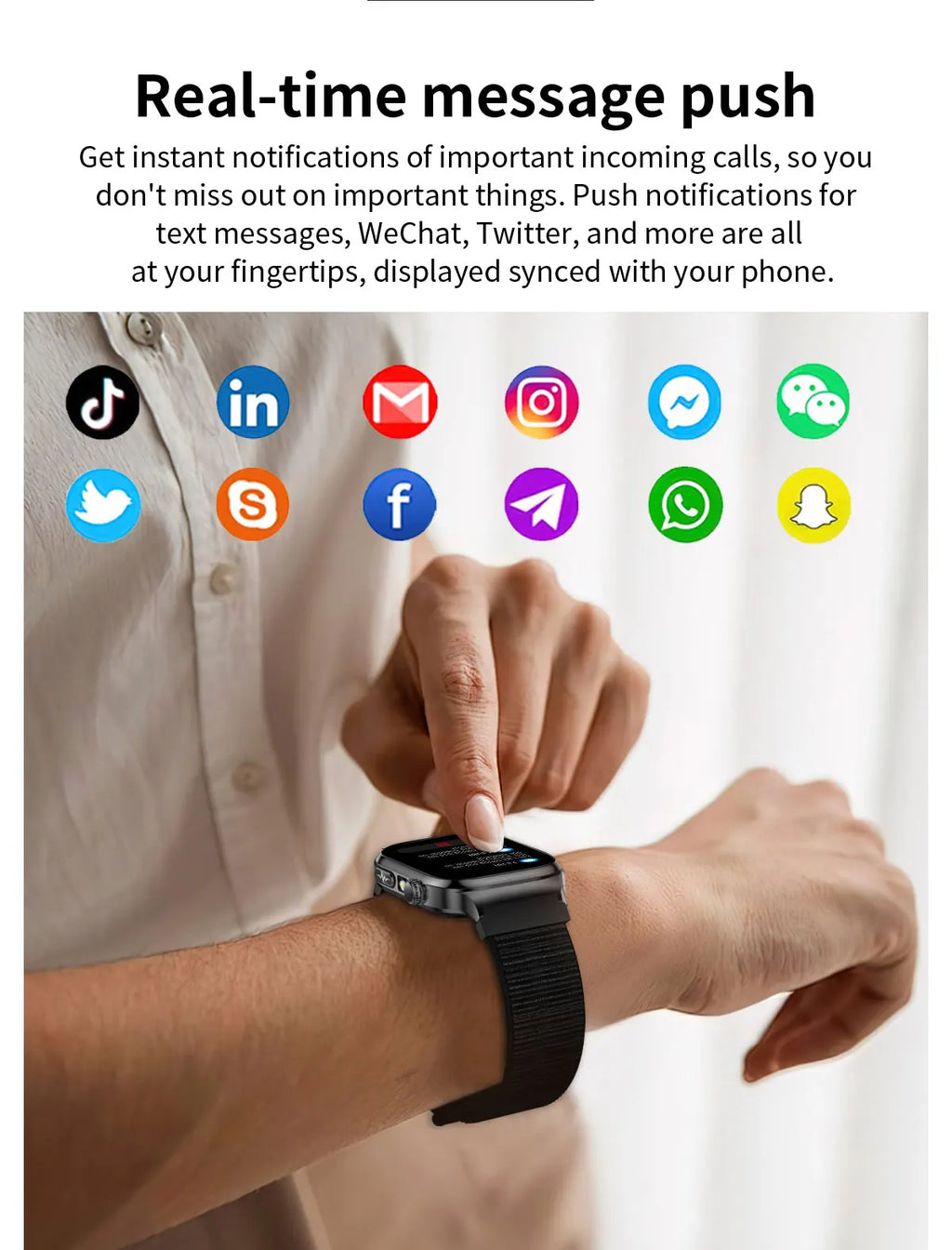 Reloj Inteligente ECG Mujer Bluetooth Voz AI