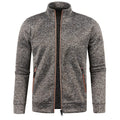 Otoño e Invierno, nuevo suéter largo con cremallera y mangas de bloque de Color para hombre, suéter fino de felpa, chaqueta informal ajustada, abrigo cómodo