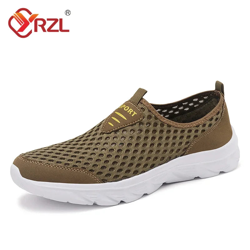 Zapatillas informales sin cordones para hombre - Transpirables