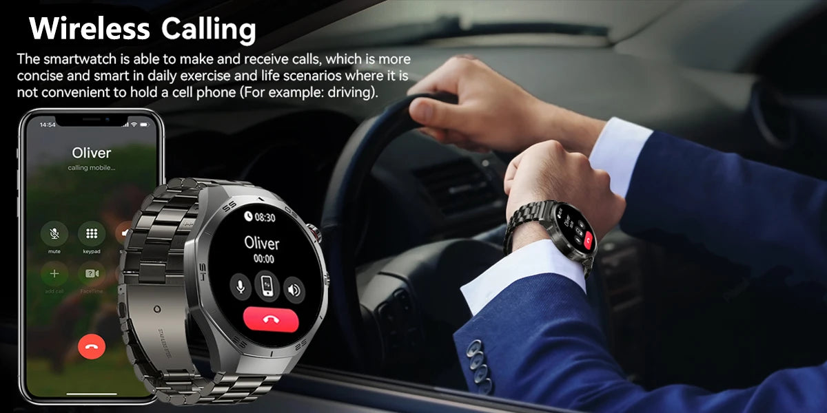 Nuevo watch5 Pro GPS NFC reloj inteligente hombres 360*360 pantalla AMOLED ritmo cardíaco Bluetooth llamada IP67 impermeable hombre Smartwatch 2025