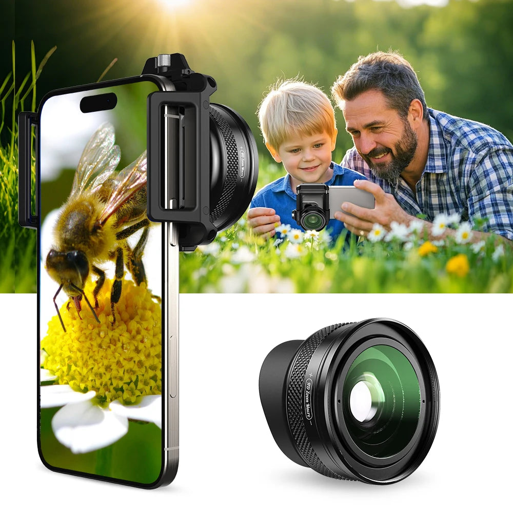 Lente Macro con Zoom 10-20X para Teléfono iPhone y Samsung