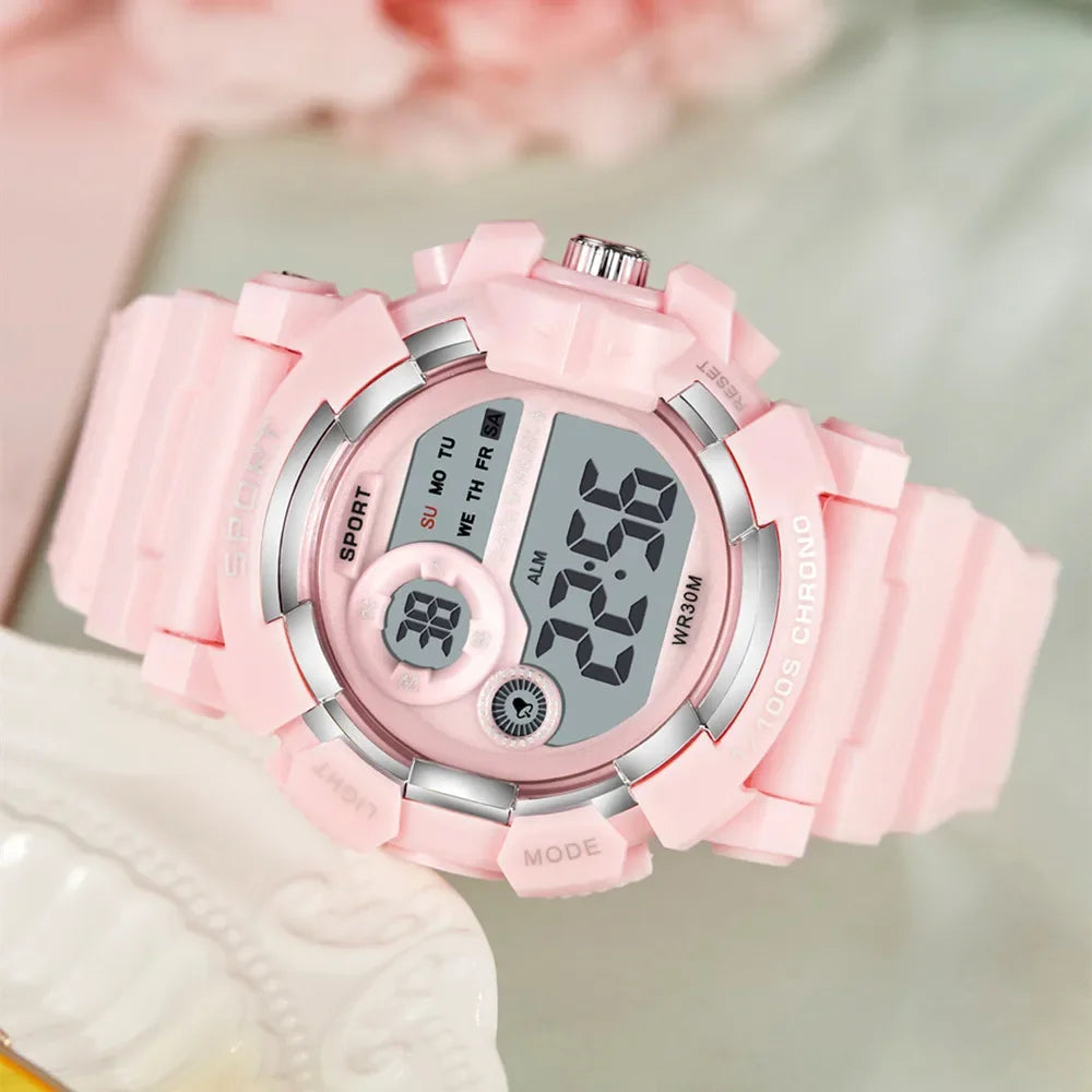 Reloj Deportivo Digital LED Impermeable para Niños