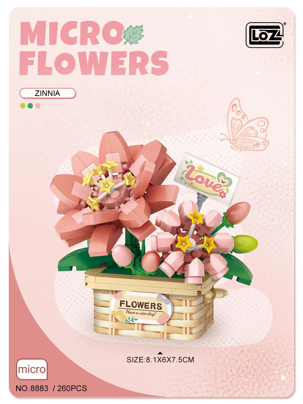 Set de Juguetes de Bloques de Construcción LOZ, Juego de Flores en Maceta, Modelo de Adorno Floral de Simulación para Escritorio, Juguete de Ensamblaje, Regalo Navideño para Niñas
