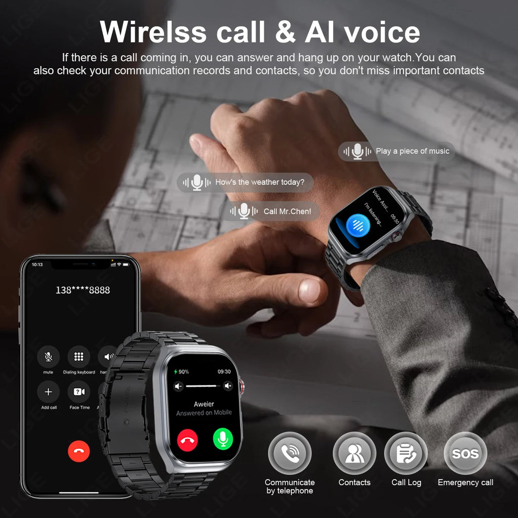 LIGE ET585 Reloj Inteligente AMOLED ECG