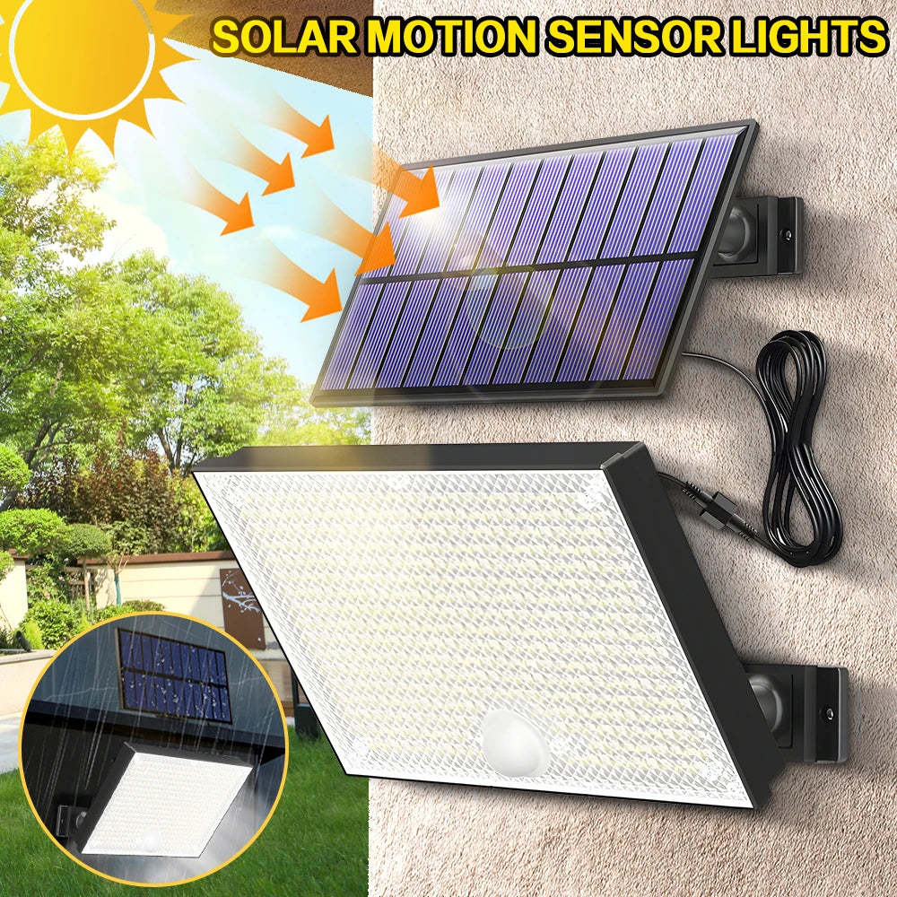 Luz Solar LED 400 con Sensor de Movimiento para Exterior