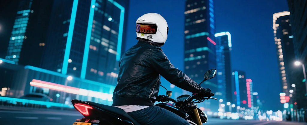 Cascos de Motocicleta SLSHINING con Pantalla LED, Luz Trasera Recargable con Control por Aplicación, para Hombres y Mujeres