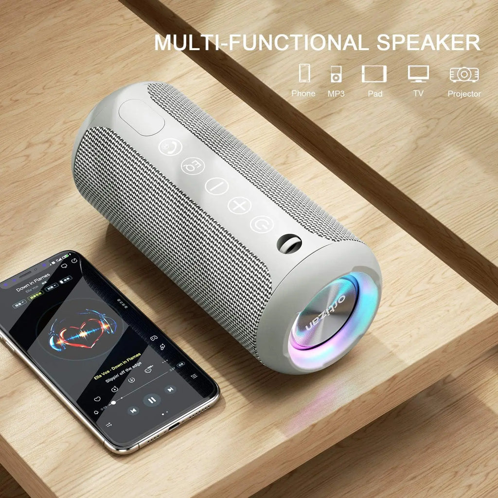 Altavoz Bluetooth Ortizan X10, altavoz portátil de graves mejorado con ranura para tarjeta TF, 30H de reproducción, altavoz resistente al agua IPX7 para acampar