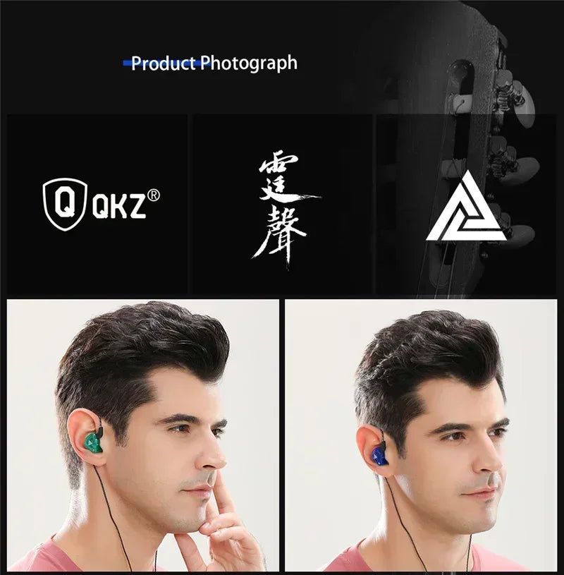 Auriculares intrauditivos originales QKZ AK6, auriculares con 6 unidades de controlador dinámico y micrófono, auriculares estéreo deportivos HIFI con subwoofer, auriculares de monitorización