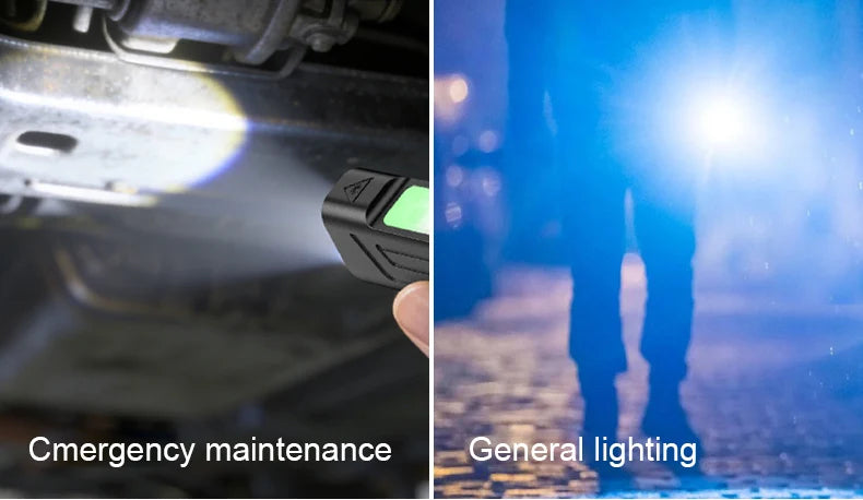 Linterna de Bolsillo LED Magnética Mini Llavero Alta Potencia