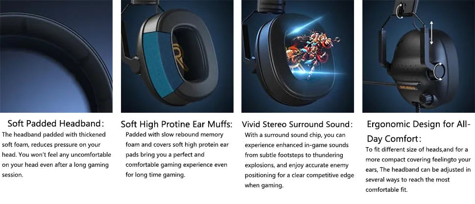 Auriculares Gaming SENZER SG500 con Micrófono y Sonido Envolvente
