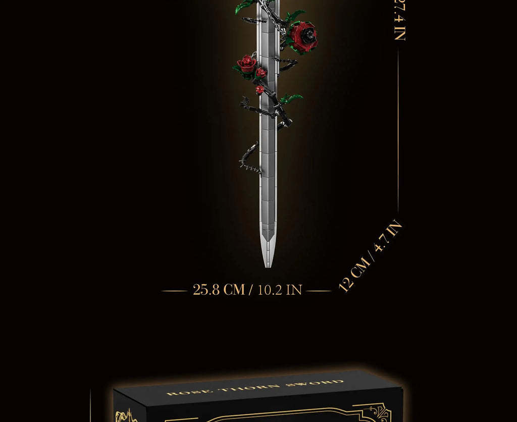 Set de Bloques de Construcción de Violín con Corona de Rosas y Cruz de la Serie Noche Gótica, Modelo MOC, Juguete de Ensamblaje, Adorno de Escritorio, Regalo de Cumpleaños