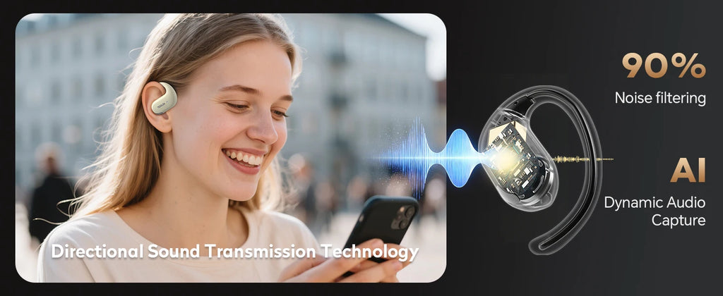 Tedelon F9 auriculares abiertos auriculares inalámbricos OWS Bluetooth 5,4 auriculares sonido HiFi TWS auriculares Bluetooth para ciclismo correr
