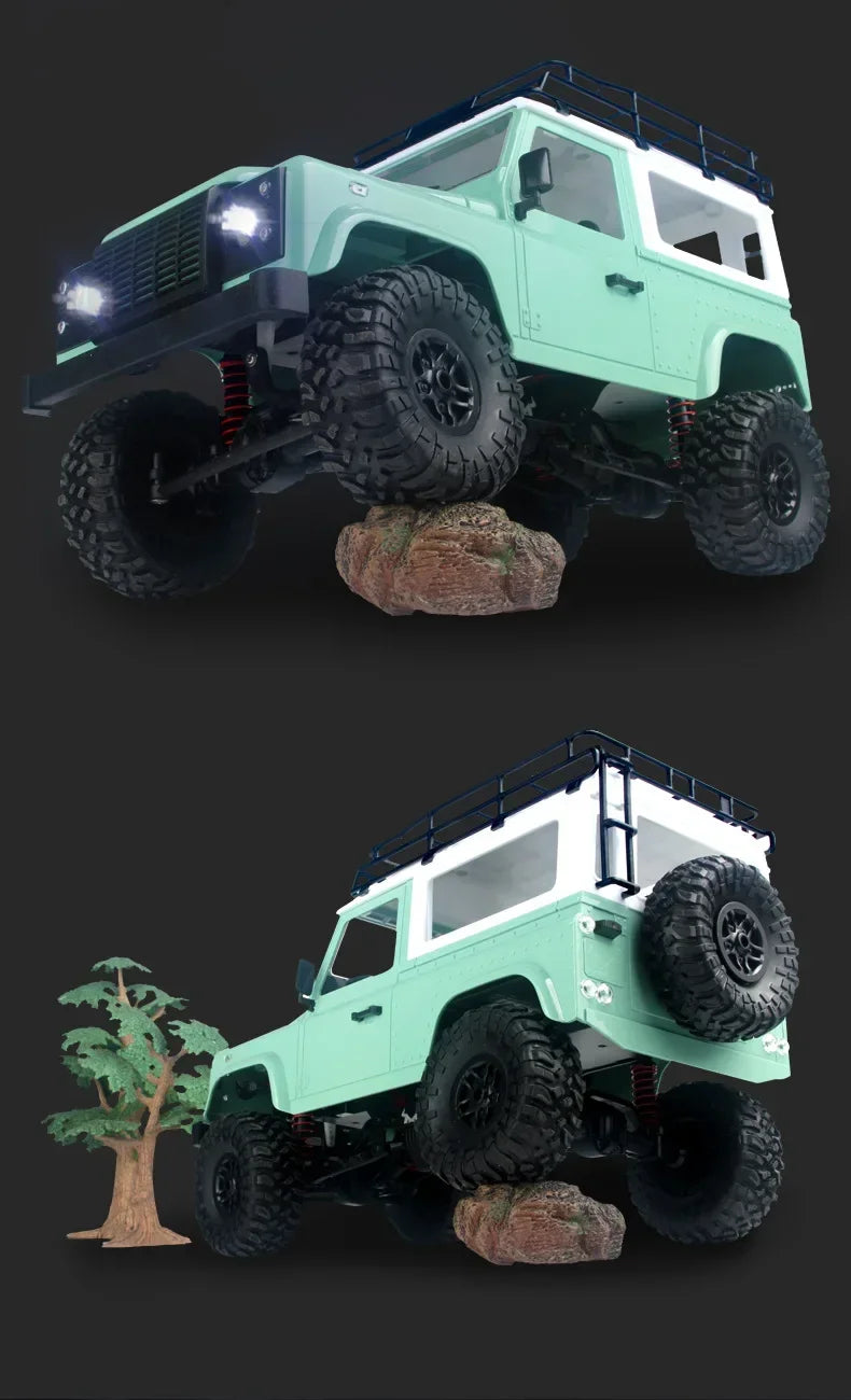 Coche RC Mangniu MN90 1/12 4WD con Luces LED Todoterreno