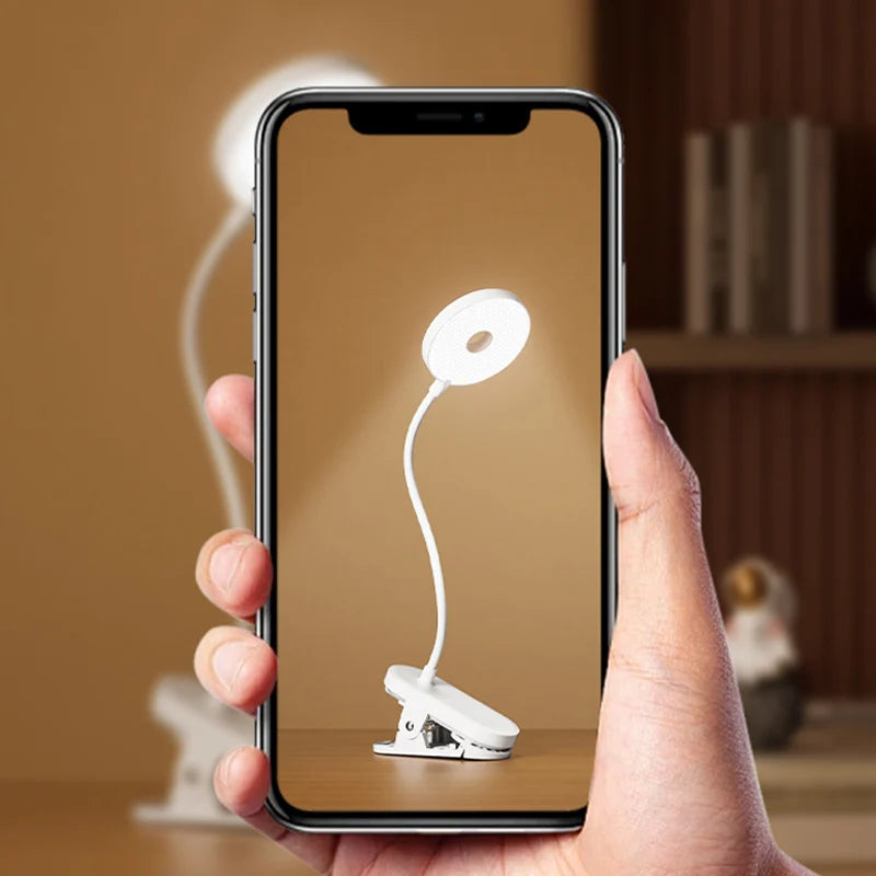 Lámpara LED de Escritorio con Clip, Atenuación y Timer