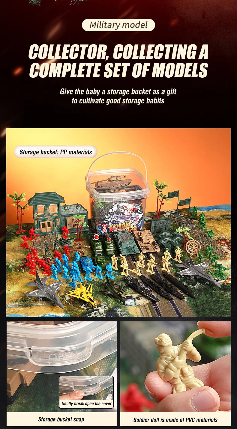 Set de Juguetes Militares con Soldados y Tanques para Niños