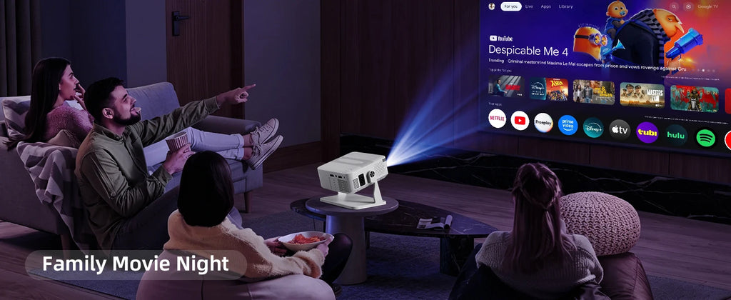 Proyector Xnano HA109 4K Android 11 Wifi6 Dual 200ANSI Allwinner H723 BT5.0 720P 1280*720P Cine en Casa Proyector para Exteriores